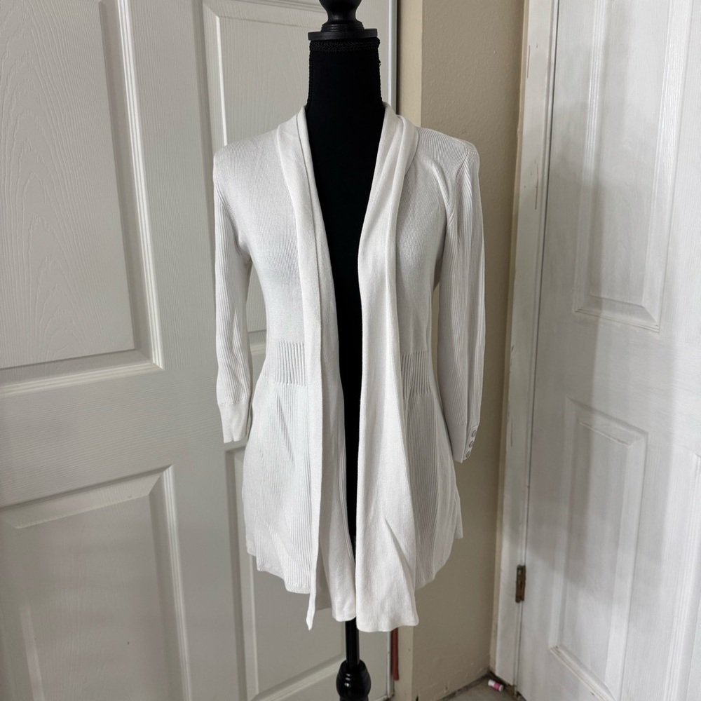 White Open Front Cardigan - image 1